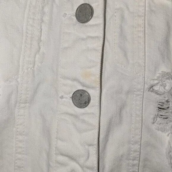 *3 FOR $9* BlankNYC Light Rise Wash Ivory Long Sleeve Denim Retro Jean Jacket - Picture 4 of 7